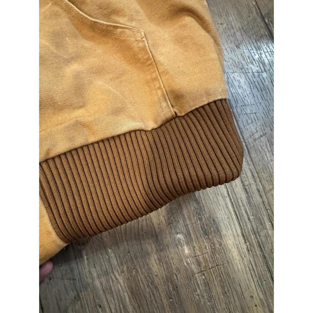 Carhartt Canvas Quilted  Lined Hooded Jacket Men’s XL Tan Brown Heavy Weight - Picture 5 of 7